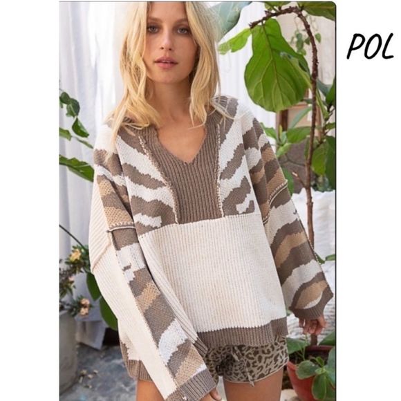POL Comfy in Camo Oversized Cozy Pullover Sweater - Picture 7 of 9